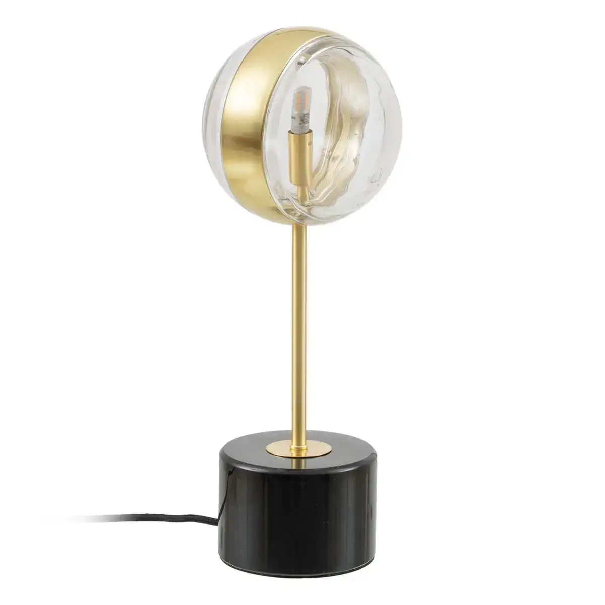 Lampe de table led verre dore fer 15 x 15 x 40 cm_9158. DIAYTAR COTE D'IVOIRE - L'Art de Choisir, l'Art de S'émerveiller. Explorez notre boutique en ligne et choisissez des articles qui éveillent votre sens de l'émerveillement.