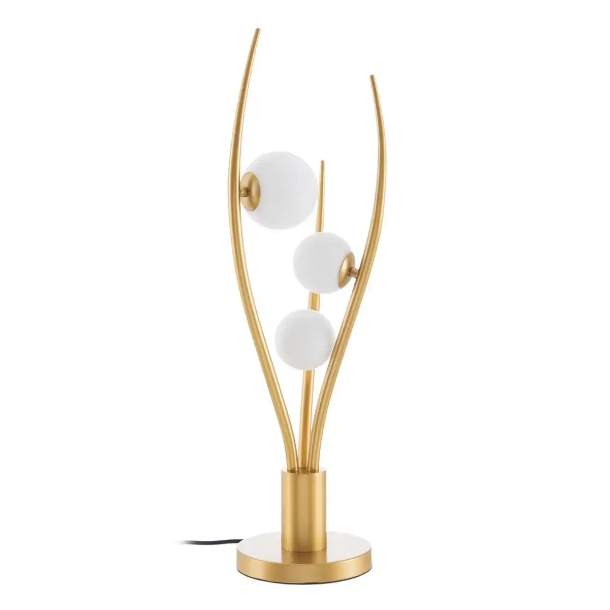 Lampe de table led verre dore metal 22 x 22 x 70 cm_7394. DIAYTAR COTE D'IVOIRE - Où le Shopping Devient une Aventure Culturelle. Plongez dans notre univers de produits qui célèbrent l'héritage et l'artisanat du Côte d'Ivoire.