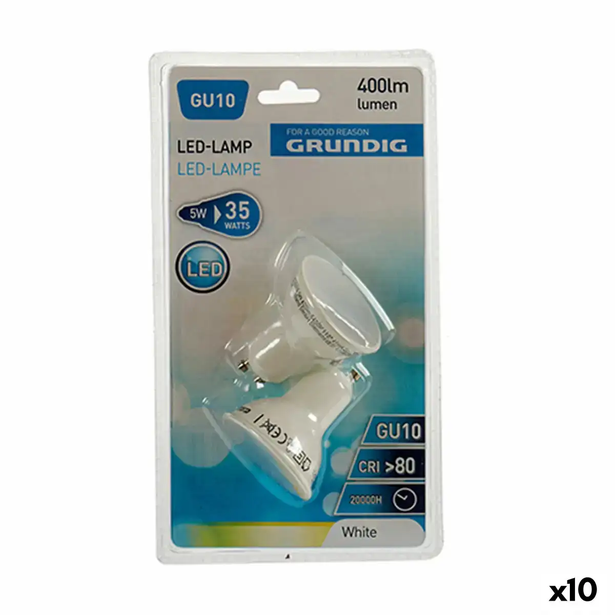 Lampe led grundig 6400 k blanc 5 w gu10 400 lm 5 x 6 x 5 cm 10 unites _9535. DIAYTAR COTE D'IVOIRE - L'Art de Choisir, l'Art de S'émerveiller. Explorez notre boutique en ligne et choisissez des articles qui éveillent votre sens de l'émerveillement.