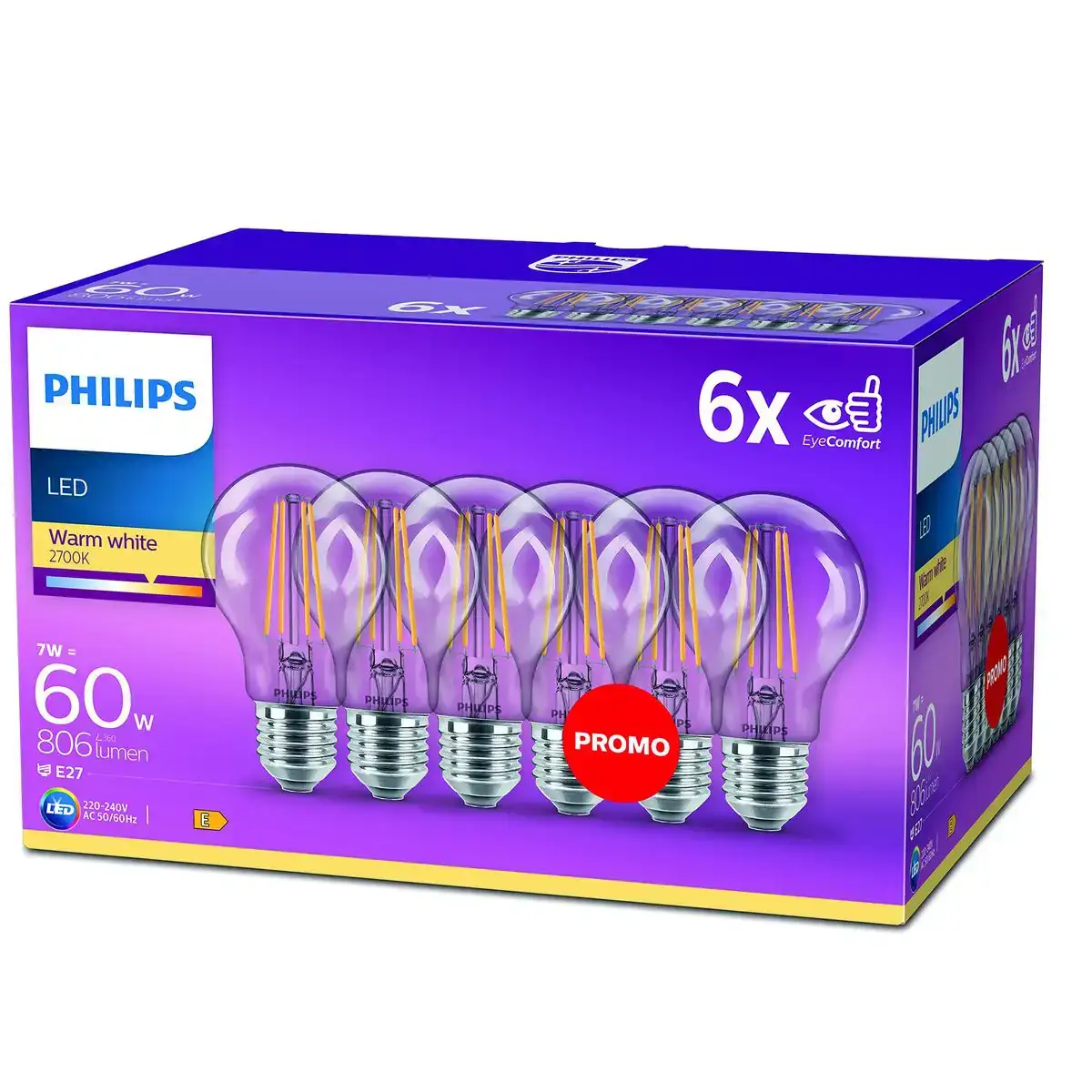 Lampe led philips bombilla transparent e 60 w 2700k _8242. DIAYTAR COTE D'IVOIRE - Là où la Diversité Rencontre la Qualité. Parcourez notre gamme complète et trouvez des produits qui incarnent la richesse et l'unicité du Côte d'Ivoire.
