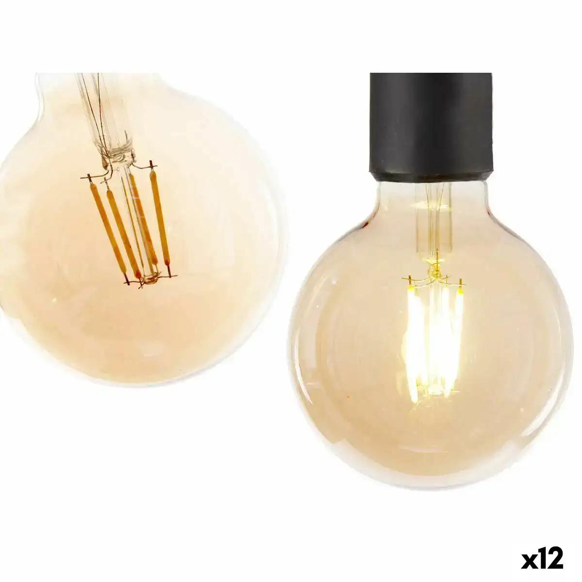 Lampe led vintage e27 transparent 4 w 9 5 x 14 x 9 5 cm 12 unites _5348. DIAYTAR COTE D'IVOIRE - Où l'Élégance se Mêle à l'Authenticité. Naviguez à travers notre boutique en ligne et choisissez des produits qui incarnent le style et la tradition du Côte d'Ivoire.