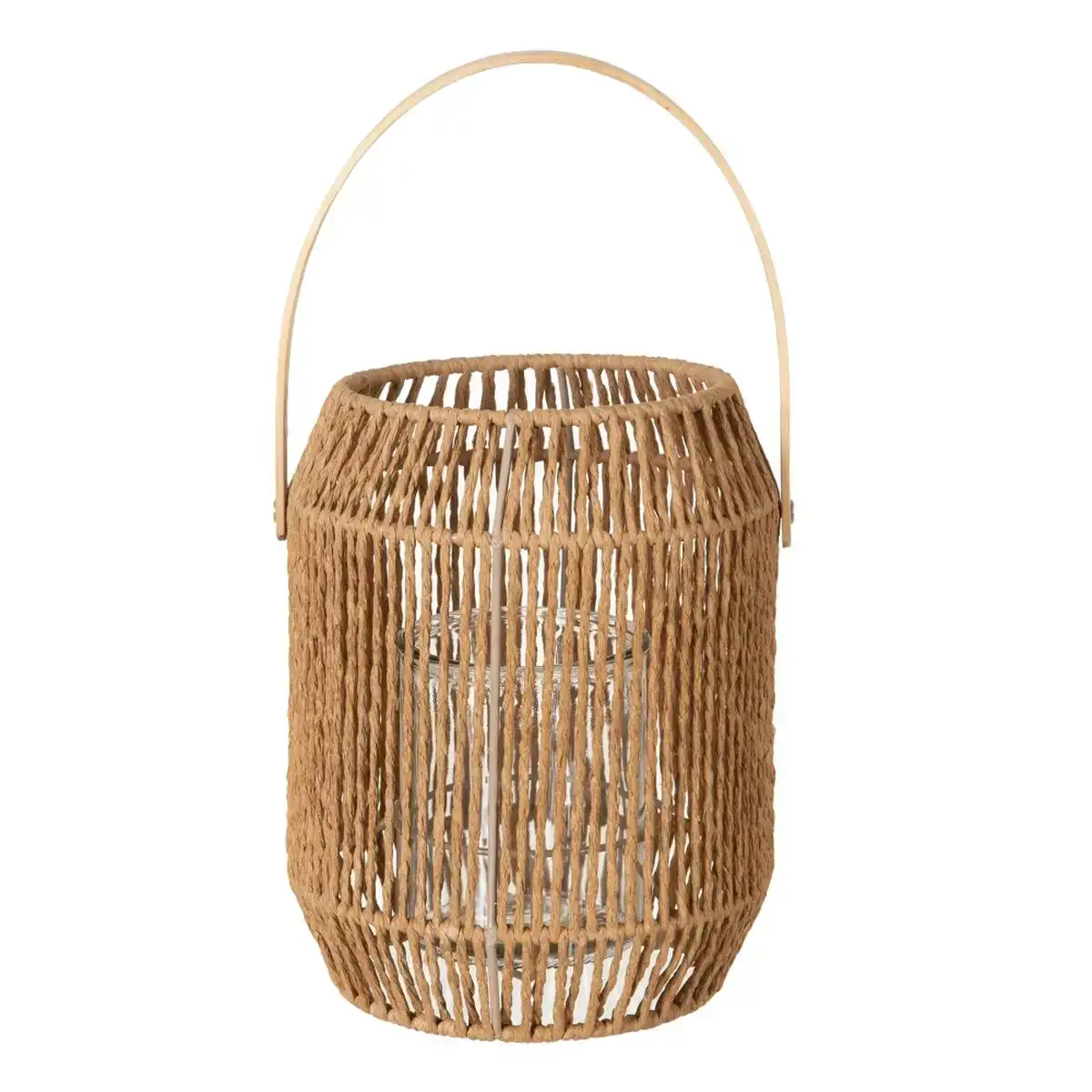 Lanterne 28 5 x 28 5 x 34 cm bougeoir naturel fibre naturelle_8045. DIAYTAR COTE D'IVOIRE - Votre Portail vers l'Extraordinaire. Parcourez nos collections et découvrez des produits qui vous emmènent au-delà de l'ordinaire, créant une expérience de shopping mémorable.