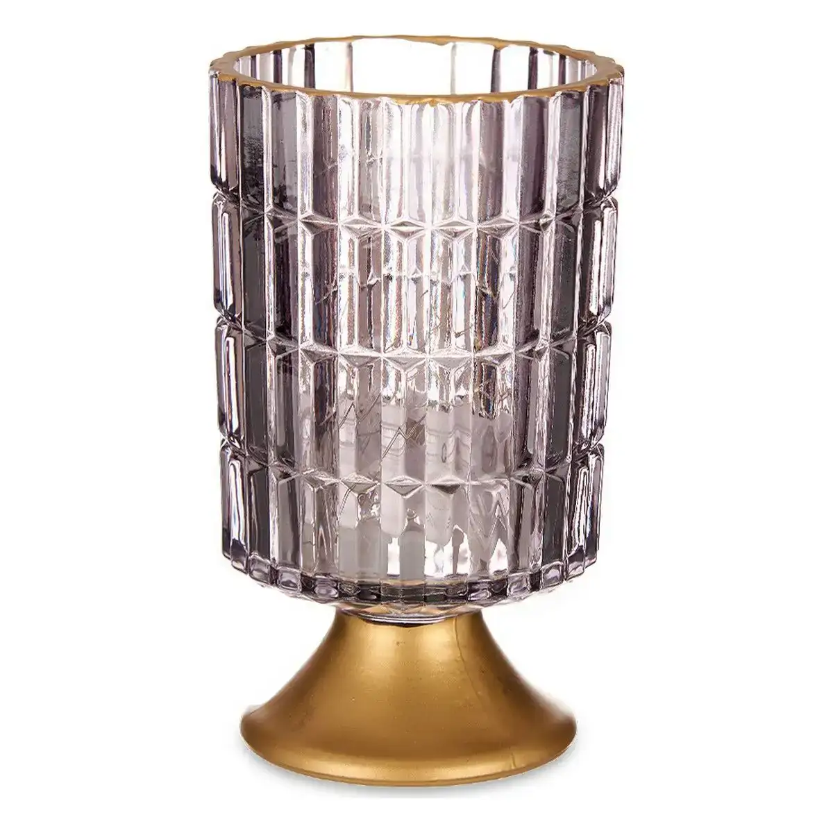 Lanterne a led metal gris dore verre 10 7 x 18 x 10 7 cm _3439. Bienvenue sur DIAYTAR COTE D'IVOIRE - Où l'Authenticité Rencontre le Confort. Plongez dans notre univers de produits qui allient tradition et commodité pour répondre à vos besoins.