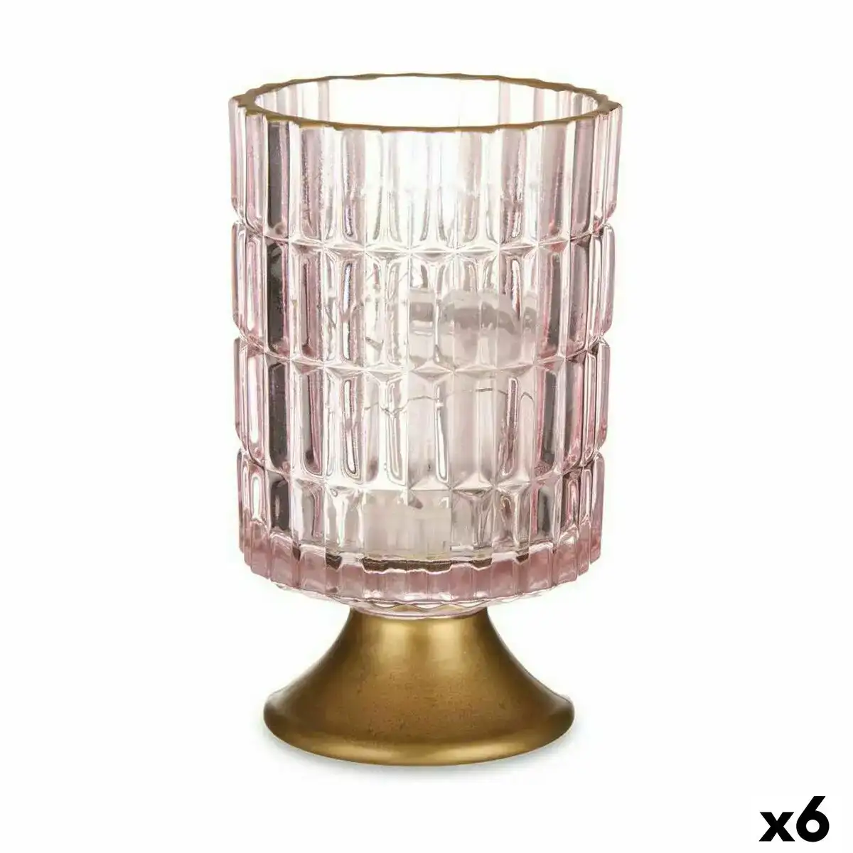 Lanterne a led rose dore verre 10 7 x 18 x 10 7 cm 6 unites _9032. DIAYTAR COTE D'IVOIRE - Votre Passage vers le Chic et l'Élégance. Naviguez à travers notre boutique en ligne pour trouver des produits qui ajoutent une touche sophistiquée à votre style.