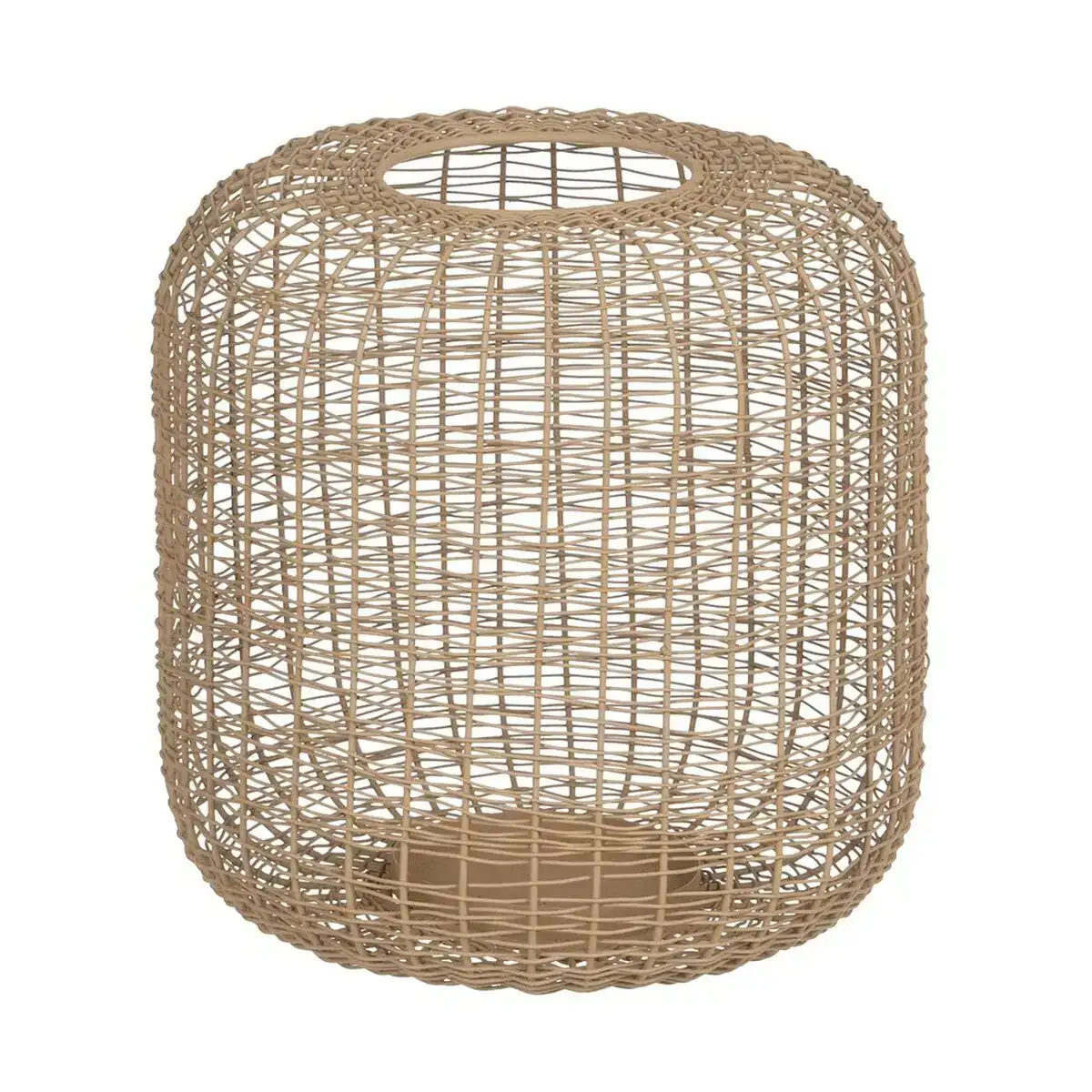 Lanterne bougeoir beige 24 x 24 x 23 cm fer_3504. DIAYTAR COTE D'IVOIRE - L'Univers de l'Élégance Accessible. Plongez dans notre catalogue et choisissez des produits qui allient sophistication et accessibilité pour un shopping exquis.