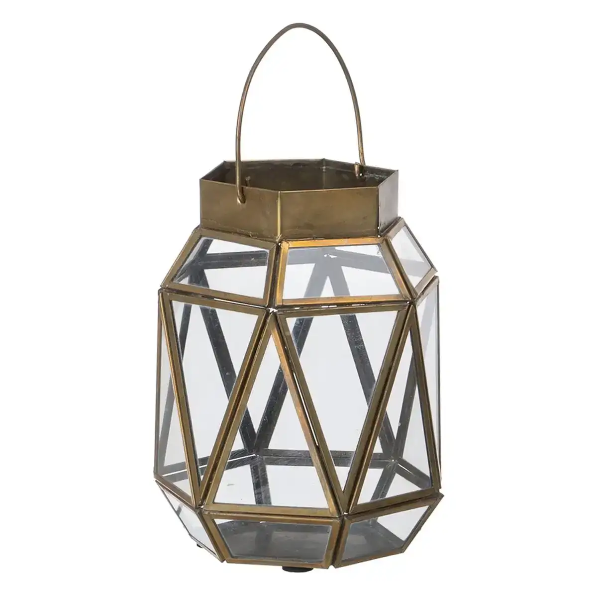 Lanterne bougeoir verre dore metal 14 x 14 x 19 cm_6260. Entrez dans l'Univers de DIAYTAR COTE D'IVOIRE - Où Choisir est un Plaisir. Explorez notre gamme variée et trouvez des articles qui parlent à votre cœur et à votre style.