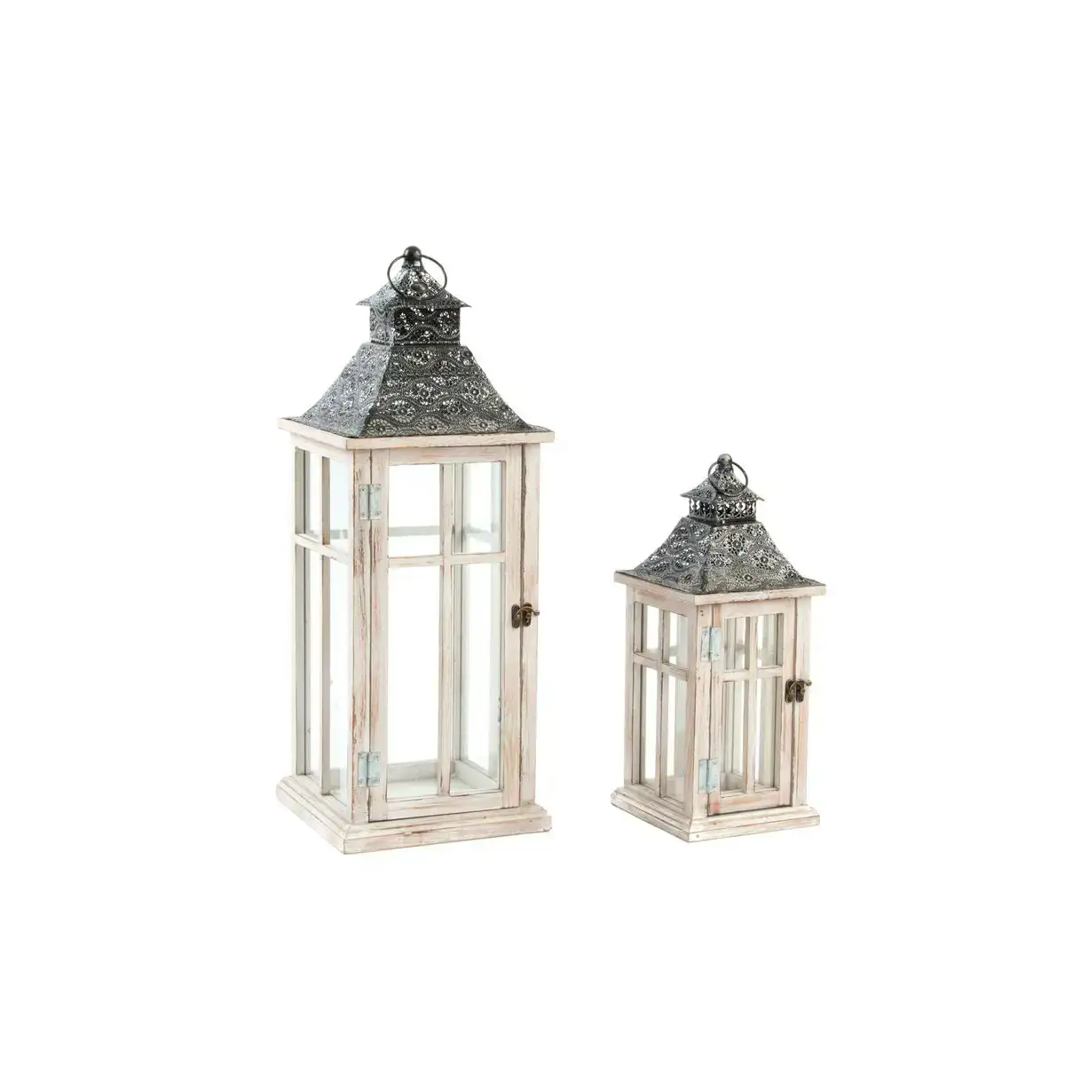 Lanterne dkd home decor verre naturel noir bois blanc 25 x 25 x 65 cm _6010. DIAYTAR COTE D'IVOIRE - Où Chaque Produit a son Histoire. Découvrez notre gamme de produits, chacun portant en lui le récit de l'artisanat et de la passion, pour vous offrir une expérience de shopping authentique.