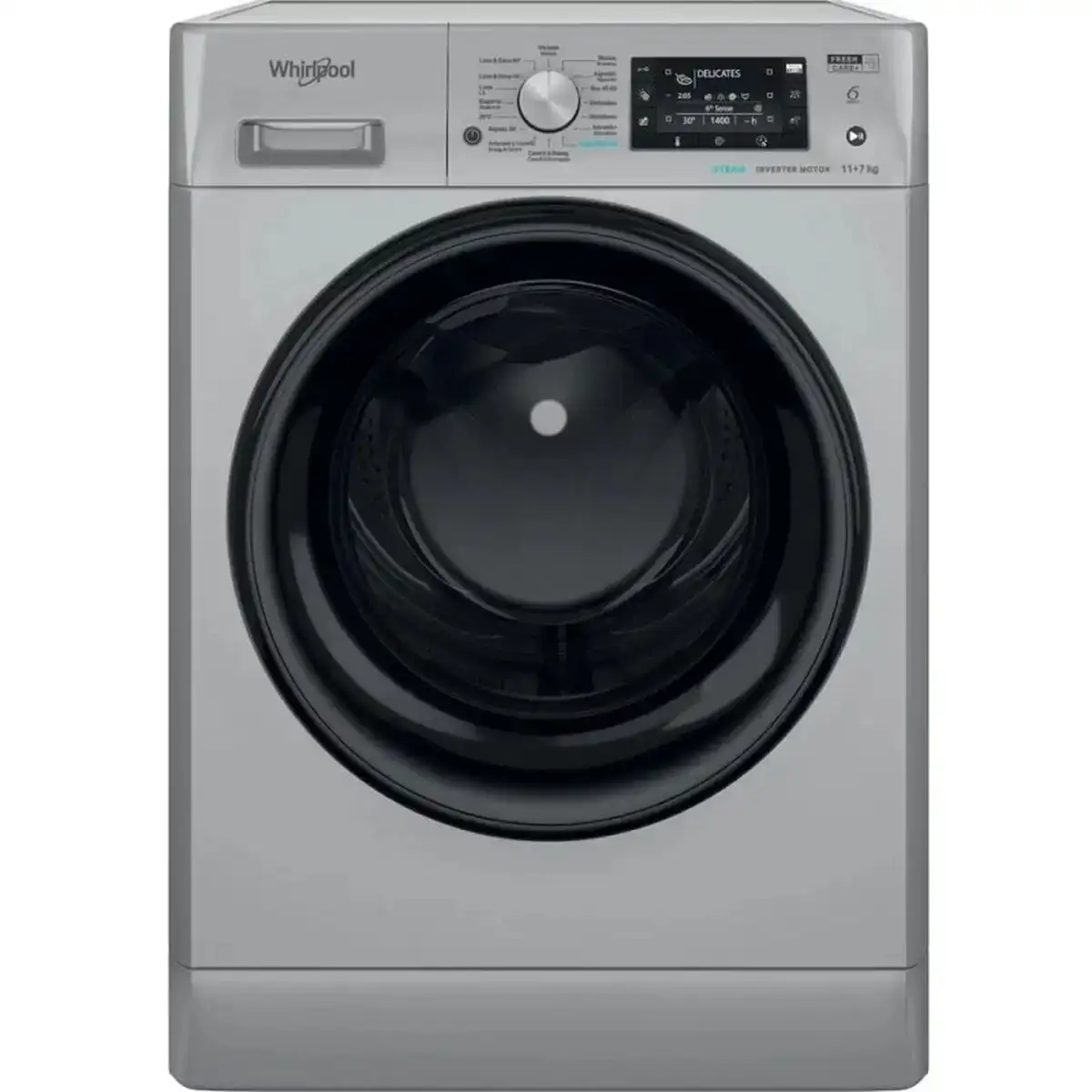 Laveuse secheuse whirlpool corporation ffwdd 1174269 sbv spt argente 1400 rpm 7 kg_6339. DIAYTAR COTE D'IVOIRE - Votre Destination Shopping Authentique. Explorez notre boutique en ligne et découvrez des trésors qui reflètent l'âme du Côte d'Ivoire, pour une expérience shopping unique.