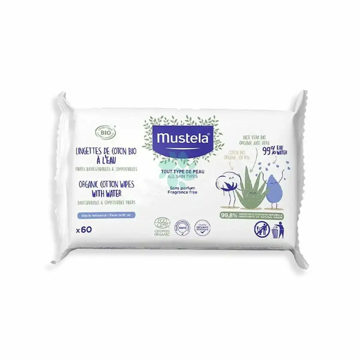 Lingettes to cotton water mustela 1992055 60 ml 60 uds _7136. DIAYTAR COTE D'IVOIRE - Là où Choisir est une Affirmation de Style. Naviguez à travers notre boutique en ligne et choisissez des produits qui vous distinguent et vous valorisent.