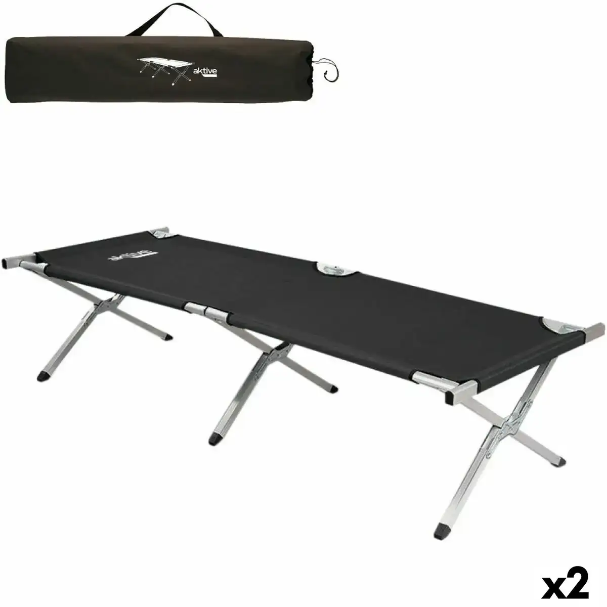 Lit aktive noir pliable 190 x 42 x 64 cm 2 unites _7535. DIAYTAR COTE D'IVOIRE - Votre Plateforme pour un Shopping Inspiré. Explorez nos offres variées et découvrez des articles qui stimulent votre créativité et embellissent votre vie.