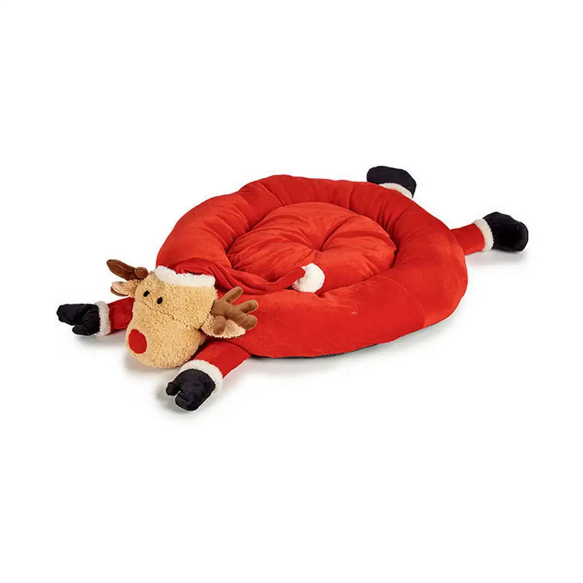 Lit pour chien renne rouge 84 x 18 x 97 cm_2952. DIAYTAR COTE D'IVOIRE - Où Choisir est un Plaisir Responsable. Explorez notre boutique en ligne et adoptez des produits qui reflètent notre engagement envers la durabilité.