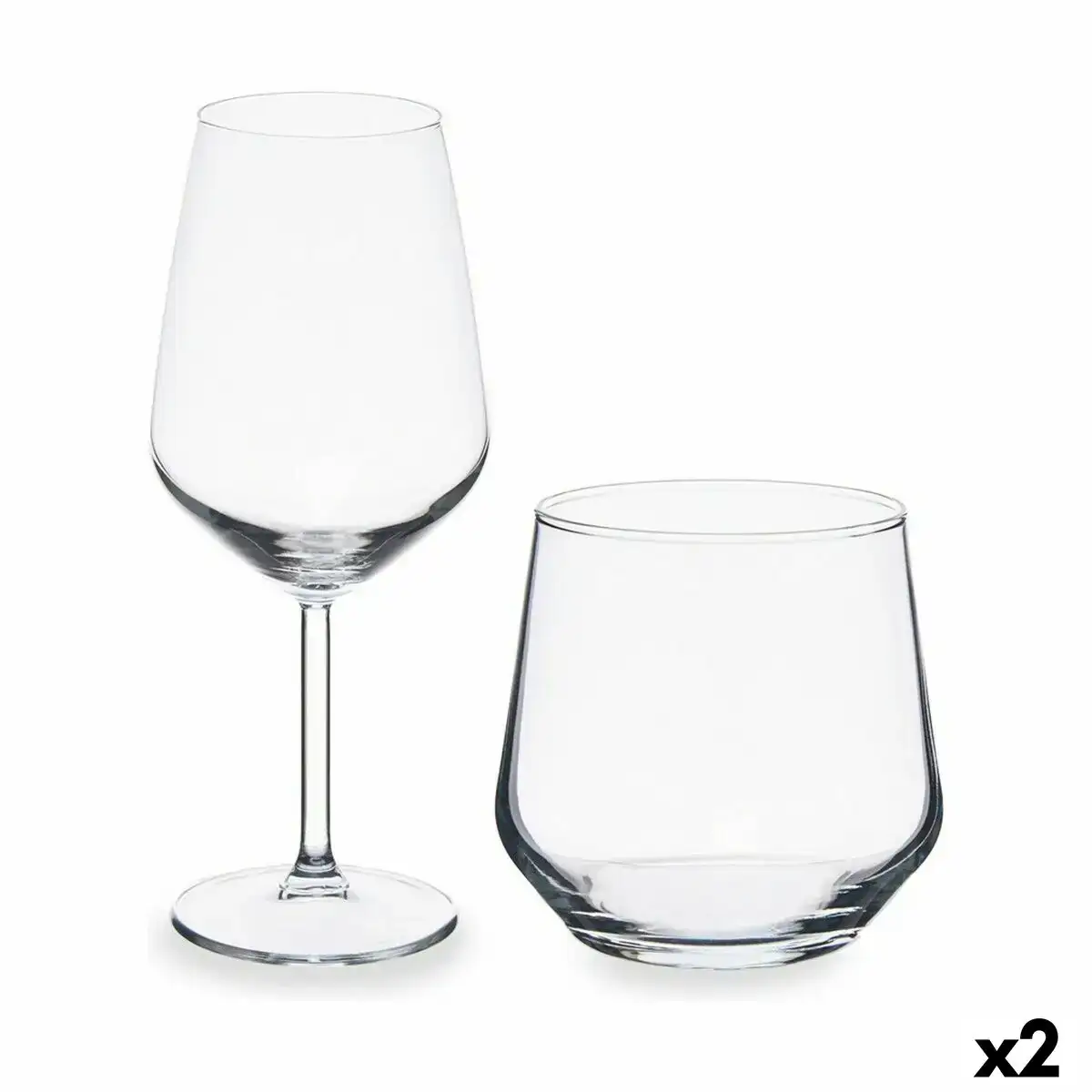 Lot allegra verres 2 unites _3506. DIAYTAR COTE D'IVOIRE - Où Choisir est un Acte d'Amour pour le Côte d'Ivoire. Explorez notre boutique en ligne et choisissez des articles qui célèbrent la culture et l'artisanat du pays.