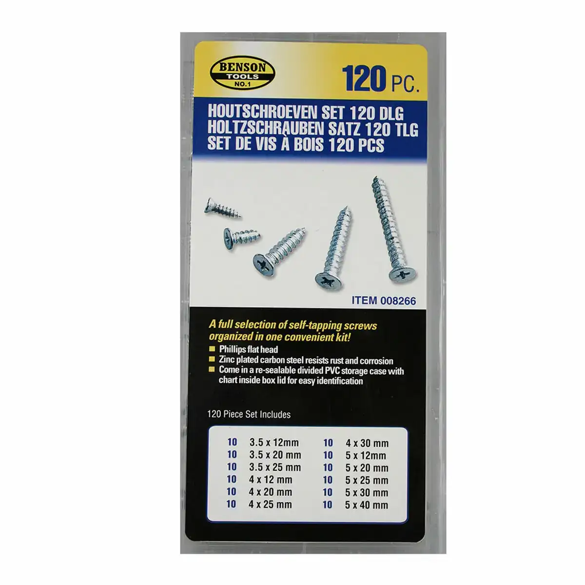 Lot bensontools vis 120 pieces_6476. Bienvenue sur DIAYTAR COTE D'IVOIRE - Où Chaque Article a son Histoire. Découvrez notre sélection méticuleuse de produits qui racontent l'authenticité et la beauté du Côte d'Ivoire.