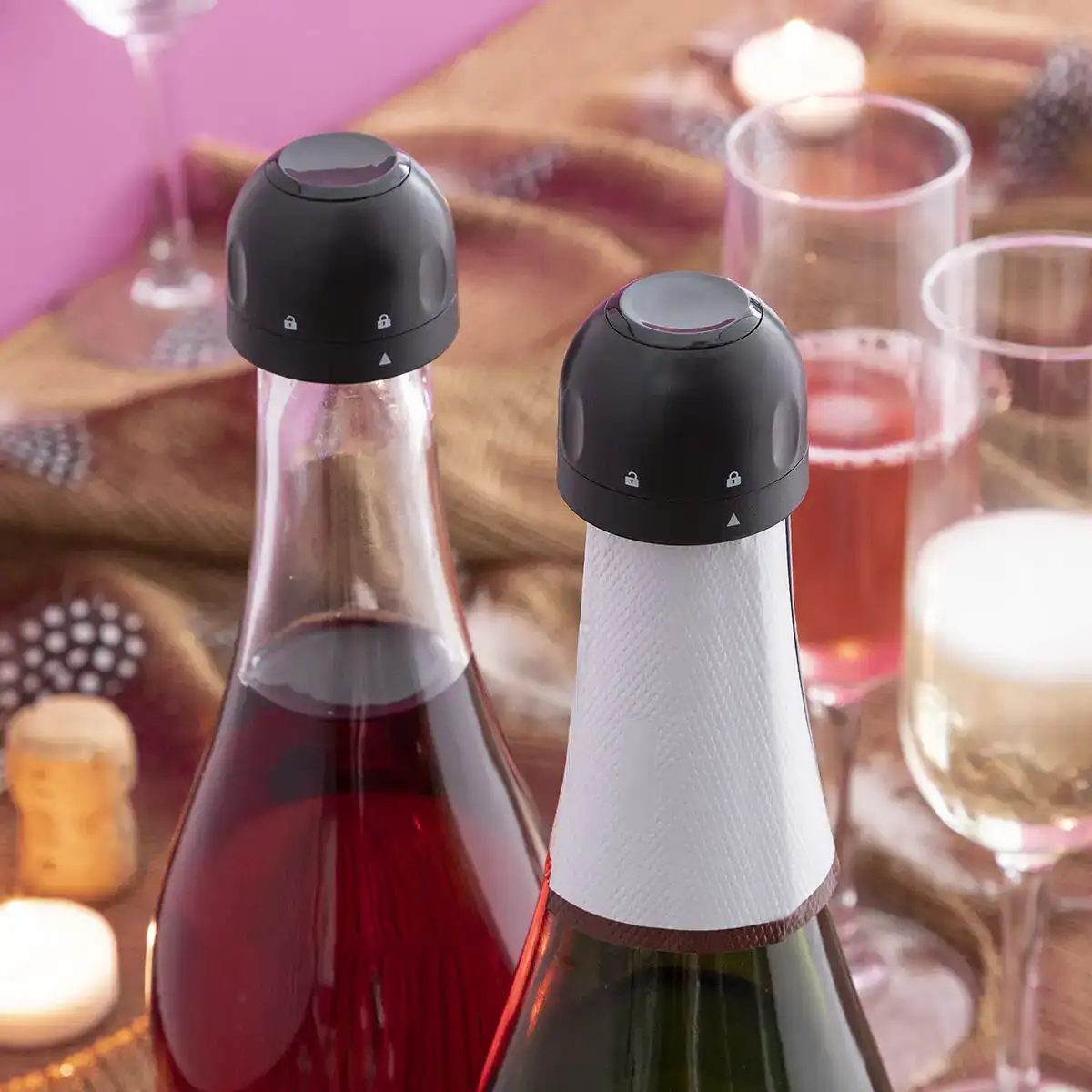 Lot de bouchons a champagne fizzave innovagoods pack de 2 unites_5127. DIAYTAR COTE D'IVOIRE - Votre Passage vers l'Exceptionnel. Explorez notre boutique en ligne, où chaque produit est choisi avec soin pour offrir une expérience de shopping inoubliable.