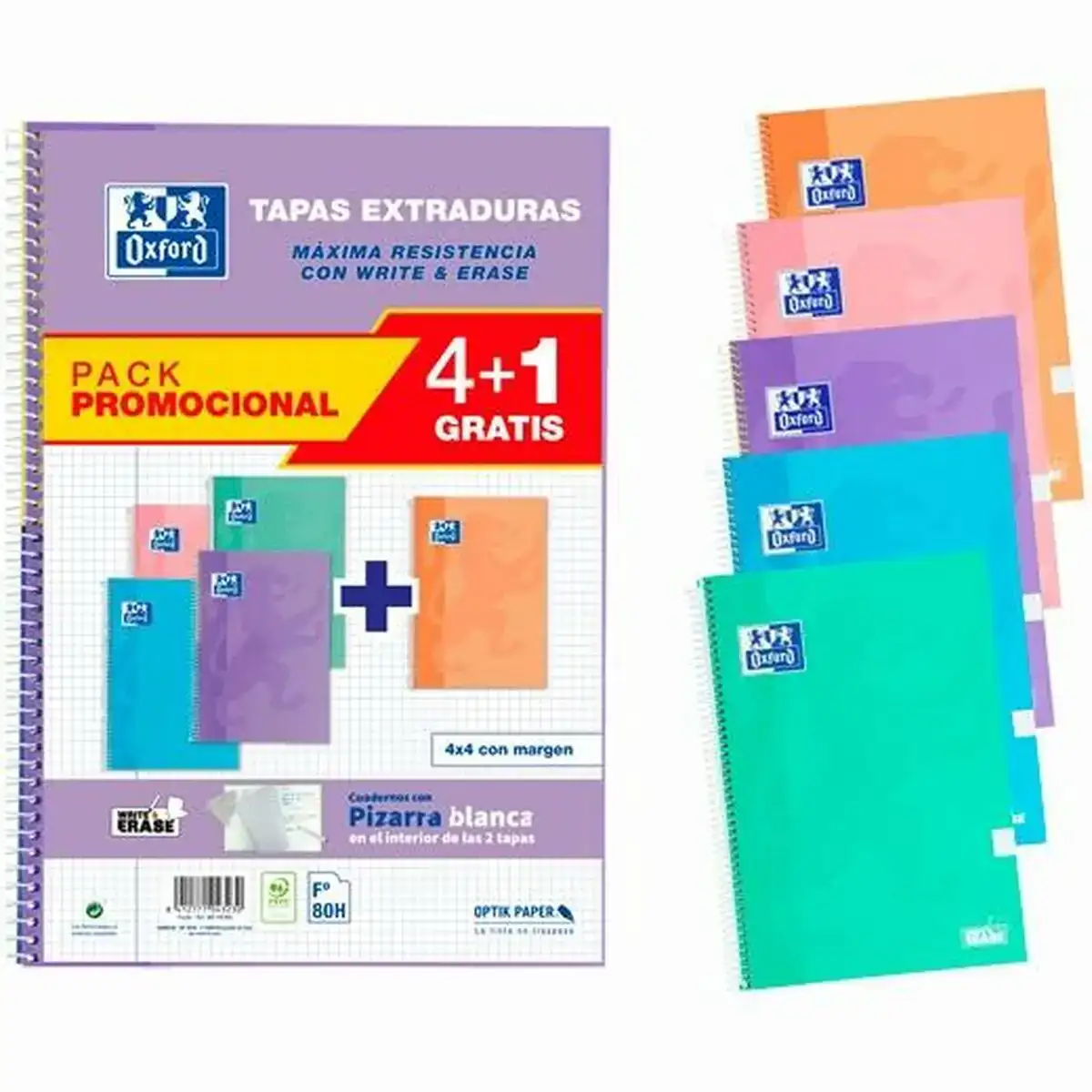 Lot de cahiers oxford write erase 5 pieces multicouleur 80 volets din a4_7354. DIAYTAR COTE D'IVOIRE - Là où Chaque Clic Compte. Parcourez notre boutique en ligne et laissez-vous guider vers des trouvailles uniques qui enrichiront votre quotidien.