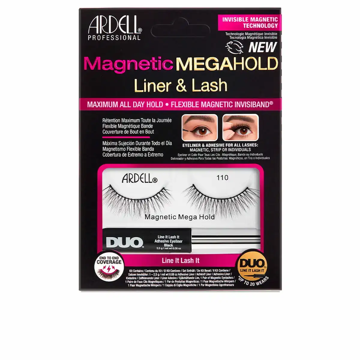 Lot de faux cils ardell magnetic megahold liner lash no 110_3125. DIAYTAR COTE D'IVOIRE - Votre Passage vers le Raffinement. Plongez dans notre univers de produits exquis et choisissez des articles qui ajoutent une touche de sophistication à votre vie.