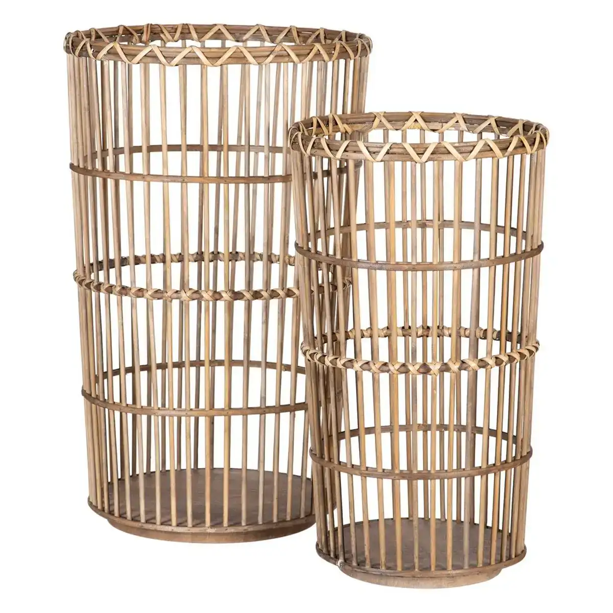 Lot de paniers 42 x 42 x 69 cm naturel bambou 2 pieces _6129. DIAYTAR COTE D'IVOIRE - Votre Escapade Shopping Virtuelle. Explorez notre boutique en ligne et dénichez des trésors qui évoquent la culture et le savoir-faire sénégalais, un clic à la fois.