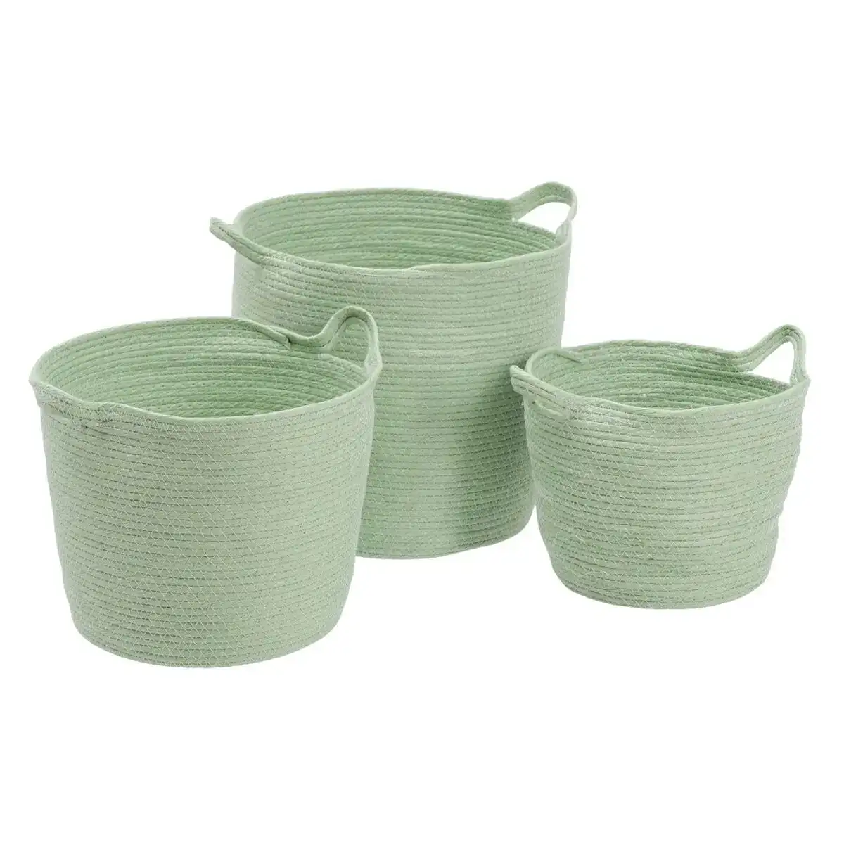 Lot de paniers corde 33 x 33 x 38 cm vert clair 3 pieces _8997. Entrez dans l'Univers de DIAYTAR COTE D'IVOIRE - Où Chaque Produit a une Signification. Explorez notre gamme diversifiée et découvrez des articles qui résonnent avec votre vie.