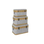 Lot de paniers dkd home decor 60 x 36 x 34 cm naturel gris bois_1608. DIAYTAR COTE D'IVOIRE - Là où la Qualité est Non Négociable. Parcourez notre boutique en ligne pour découvrir des produits qui incarnent le raffinement et l'excellence du Côte d'Ivoire.