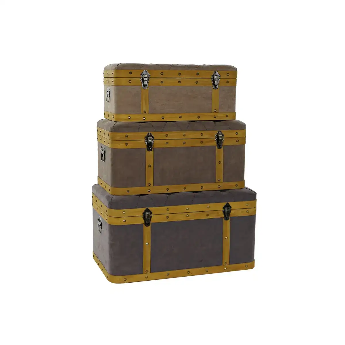 Lot de paniers dkd home decor 80 x 50 x 42 cm bois marron gris clair moderne velvet_7412. DIAYTAR COTE D'IVOIRE - Votre Compagnon Shopping, Votre Style Unique. Explorez notre boutique en ligne pour dénicher des trésors qui expriment qui vous êtes, de la mode à la maison.