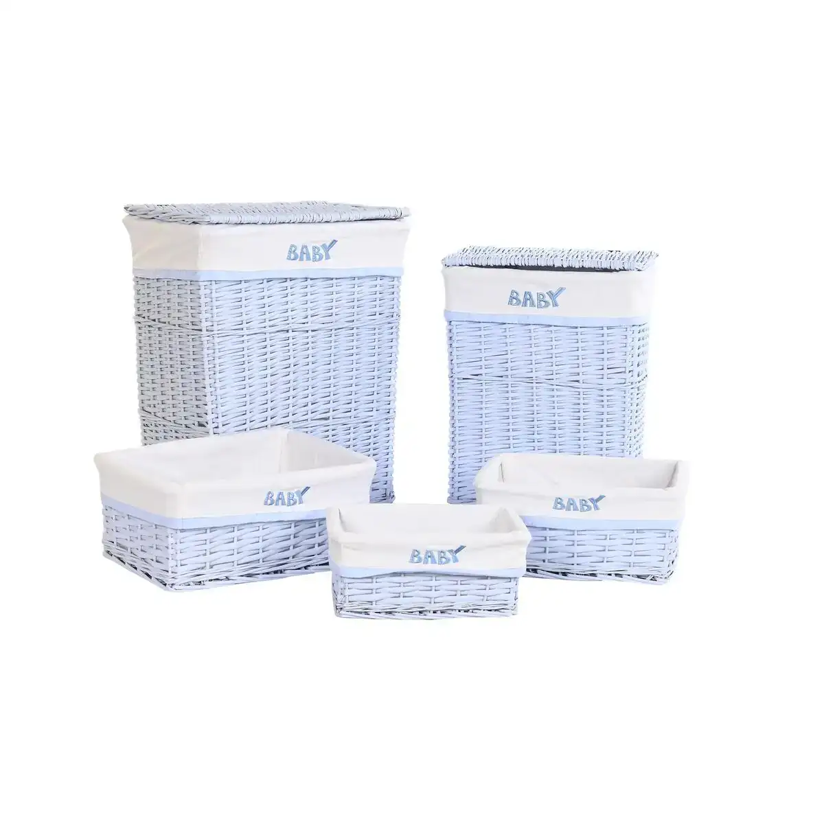Lot de paniers dkd home decor bleu polyester enfant osier 44 x 34 x 56 cm _1311. Bienvenue sur DIAYTAR COTE D'IVOIRE - Votre Galerie Shopping Personnalisée. Découvrez un monde de produits diversifiés qui expriment votre style unique et votre passion pour la qualité.