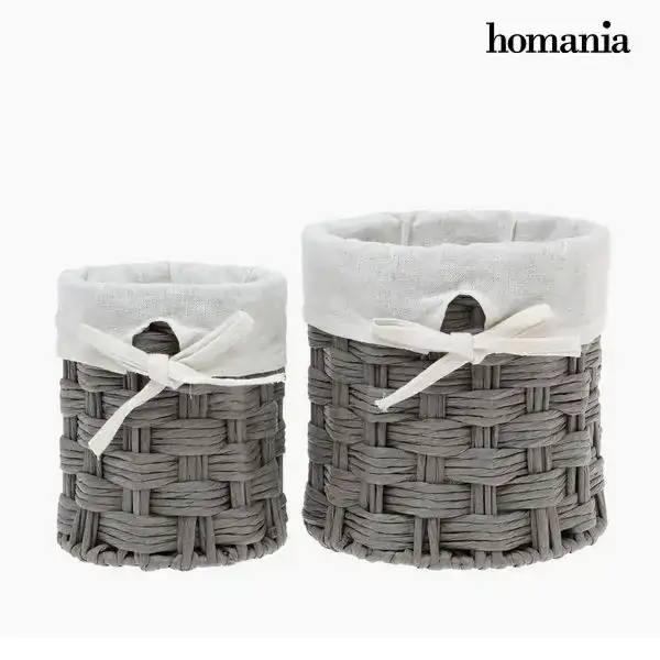 Lot de paniers homania 2978 2 pcs gris_7497. DIAYTAR COTE D'IVOIRE - L'Essence de la Tradition et de la Modernité réunies. Explorez notre plateforme en ligne pour trouver des produits authentiques du Côte d'Ivoire, tout en découvrant les dernières tendances du monde moderne.