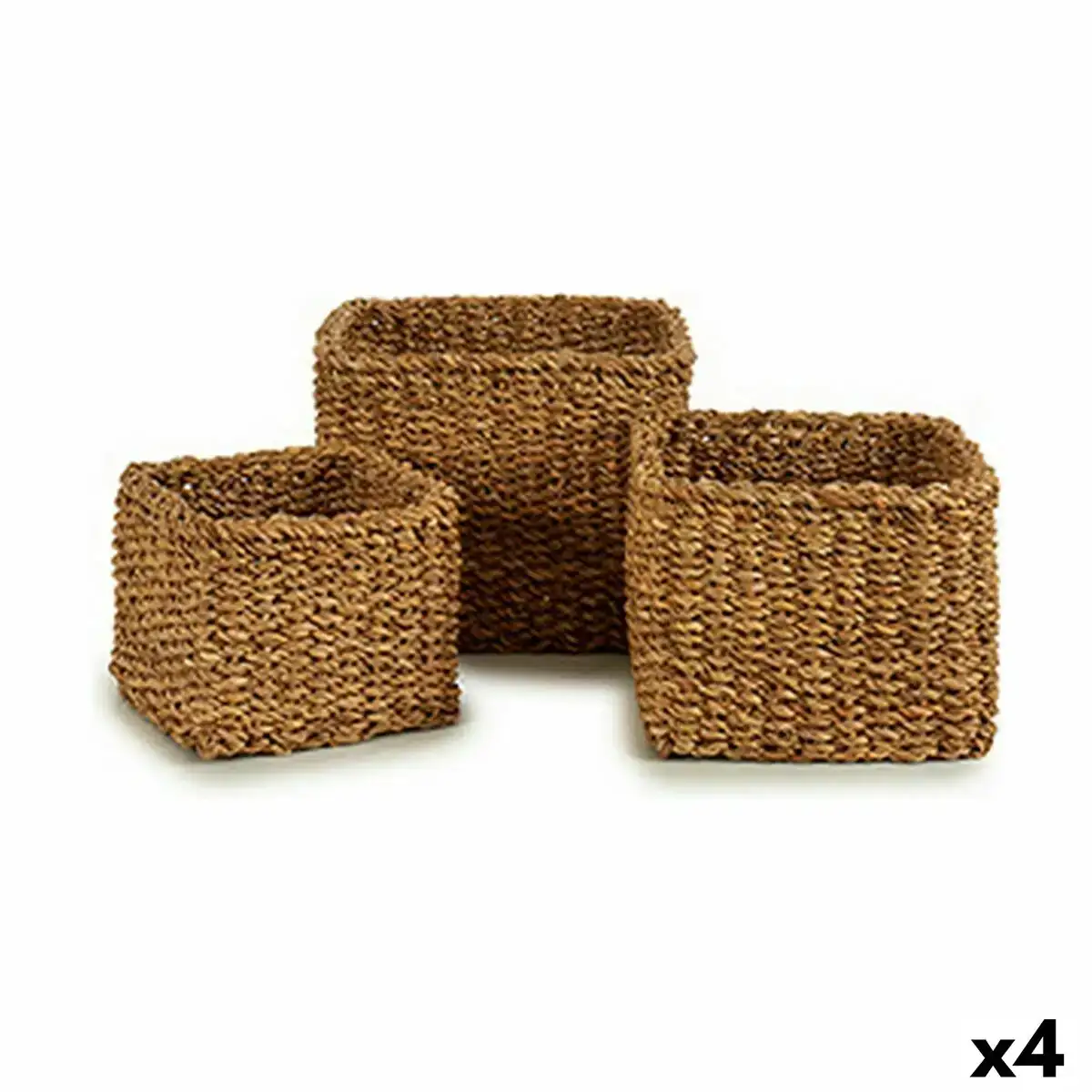 Lot de paniers marron 4 unites _5185. Bienvenue chez DIAYTAR COTE D'IVOIRE - Où Chaque Produit a son Histoire. Plongez dans notre sélection diversifiée et découvrez des articles qui racontent le riche patrimoine sénégalais.