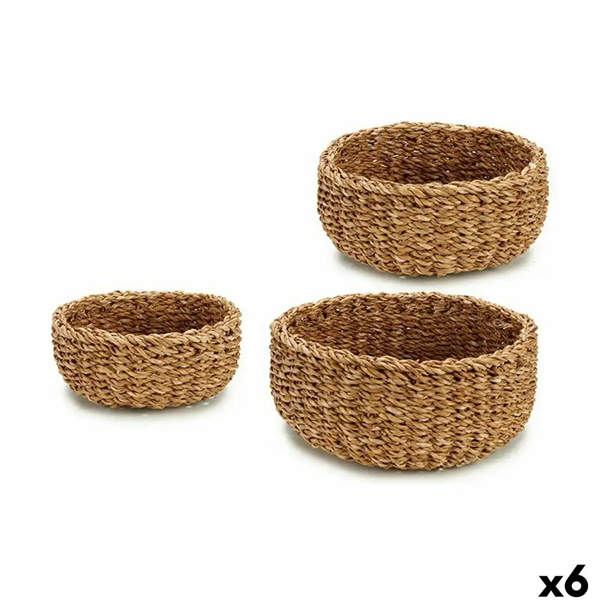 Lot de paniers marron 6 unites _4034. DIAYTAR COTE D'IVOIRE - Votre Destination de Shopping Authentique au Côte d'Ivoire. Plongez dans notre boutique en ligne pour découvrir des produits qui célèbrent la riche culture et l'artisanat du pays.