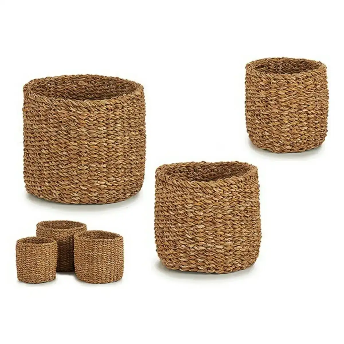Lot de paniers marron algues marines_4602. DIAYTAR COTE D'IVOIRE - Où la Qualité est Notre Engagement. Explorez notre boutique en ligne pour découvrir des produits conçus pour vous apporter satisfaction et plaisir.