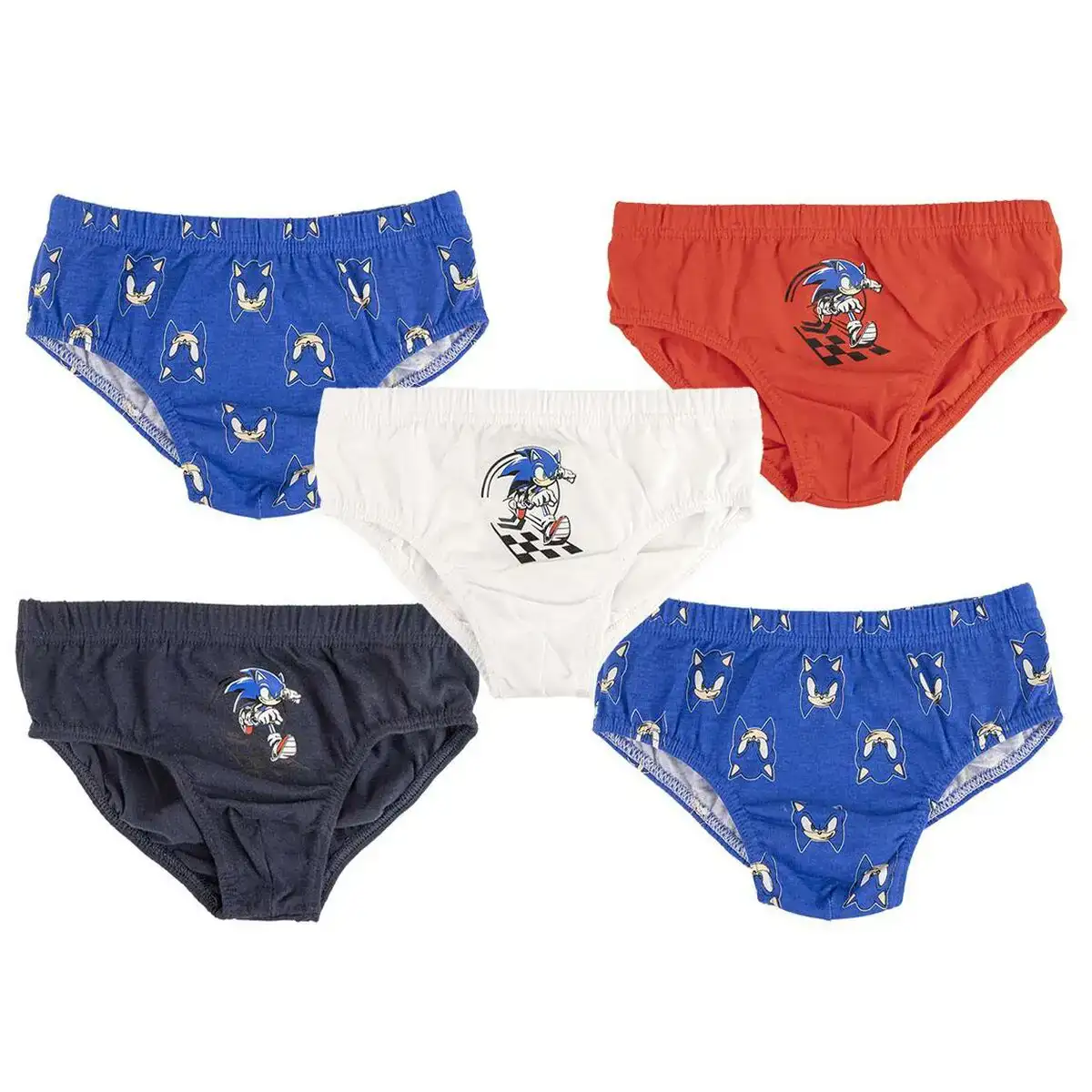Lot de slips sonic 5 unites multicouleur_4374. DIAYTAR COTE D'IVOIRE - Votre Source d'Inspiration Shopping. Parcourez nos rayons et trouvez des articles qui vous inspirent, que ce soit pour votre style, votre maison ou votre vie quotidienne.