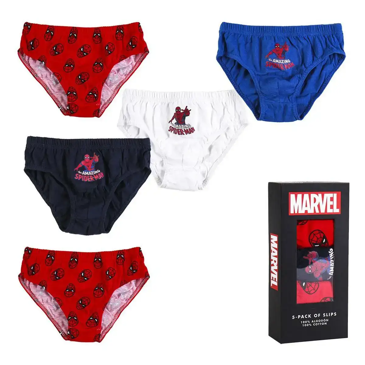 Lot de slips spiderman 5 unites multicouleur_6543. Bienvenue sur DIAYTAR COTE D'IVOIRE - Votre Fenêtre sur le Shopping Moderne. Parcourez notre boutique en ligne et découvrez des produits qui incarnent l'évolution du style et de la qualité.