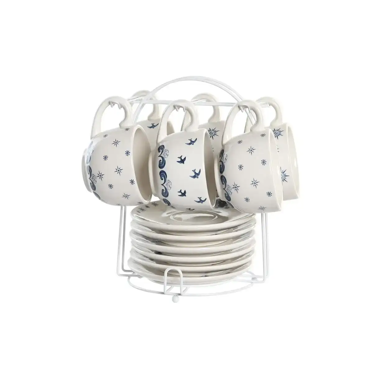 Lot de tasses avec soucoupes dkd home decor bleu metal blanc 180 ml dolomite_8670. DIAYTAR COTE D'IVOIRE - Là où Vos Rêves Prendent Forme. Plongez dans notre catalogue diversifié et trouvez des produits qui enrichiront votre quotidien, du pratique à l'exceptionnel.