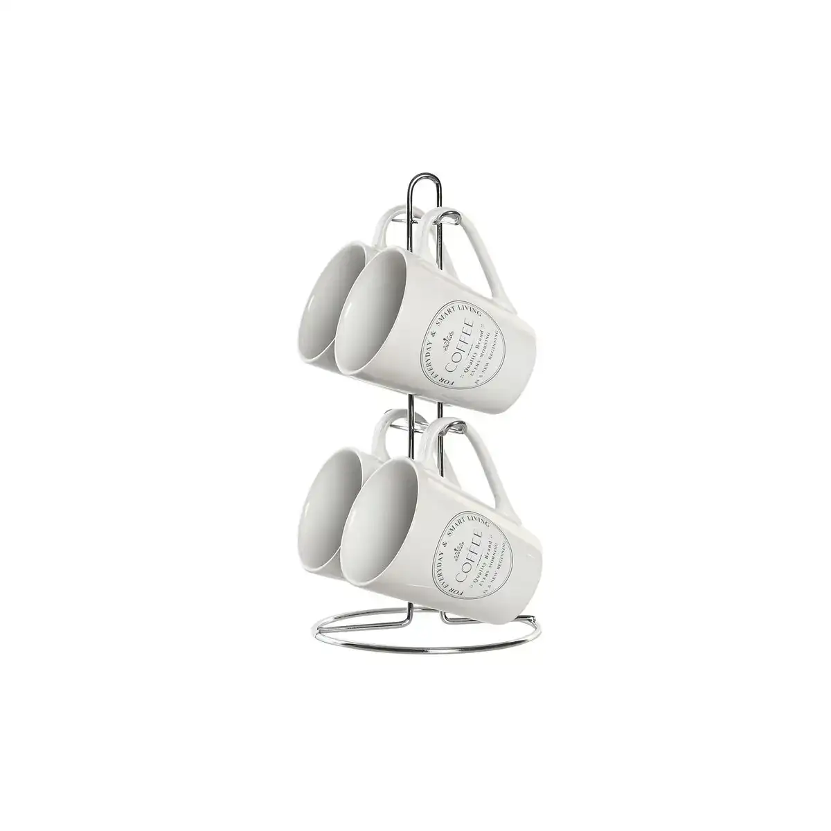 Lot de tasses avec soucoupes dkd home decor metal blanc 300 ml gres carrelage_7181. DIAYTAR COTE D'IVOIRE - Là où le Chic Rencontre la Tradition. Naviguez à travers notre catalogue et choisissez des produits qui équilibrent l'élégance intemporelle et l'innovation moderne.