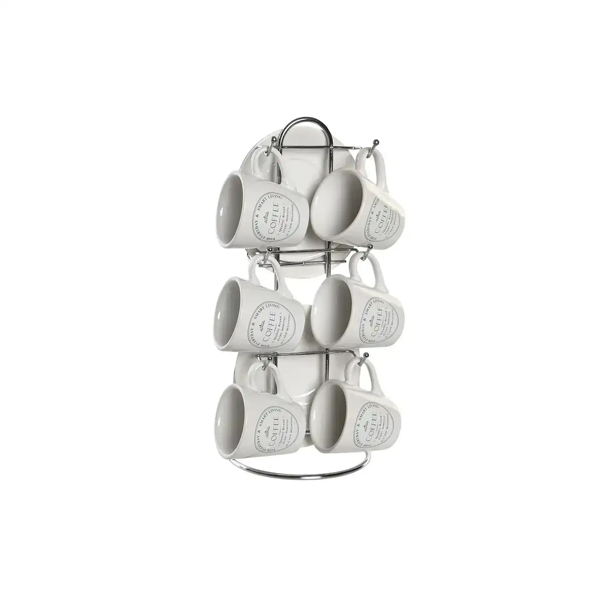 Lot de tasses avec soucoupes dkd home decor metal blanc gres 180 ml_2019. Plongez dans l'Univers de DIAYTAR COTE D'IVOIRE - Où la Qualité et la Diversité se rencontrent. Parcourez nos rayons virtuels pour trouver des produits répondant à tous les besoins, du confort de votre foyer.