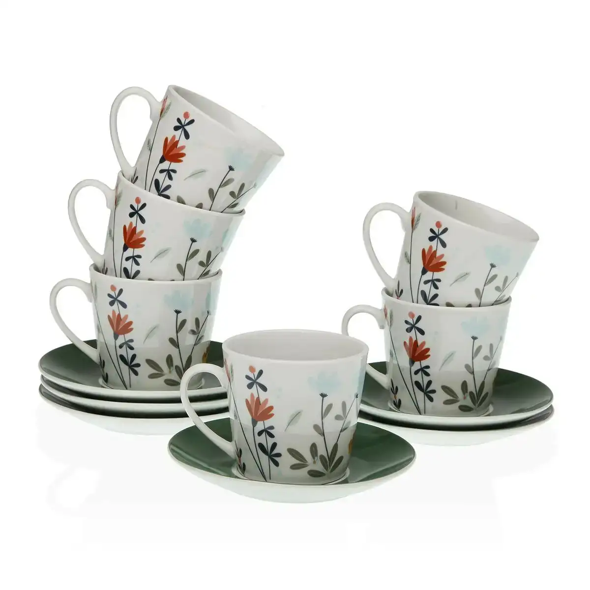 Lot de tasses avec soucoupes versa selene the porcelaine 12 pieces _9777. DIAYTAR COTE D'IVOIRE - Là où Chaque Achat Contribue à un Rêve. Naviguez à travers notre boutique en ligne et soutenez des artisans talentueux tout en acquérant des trésors.