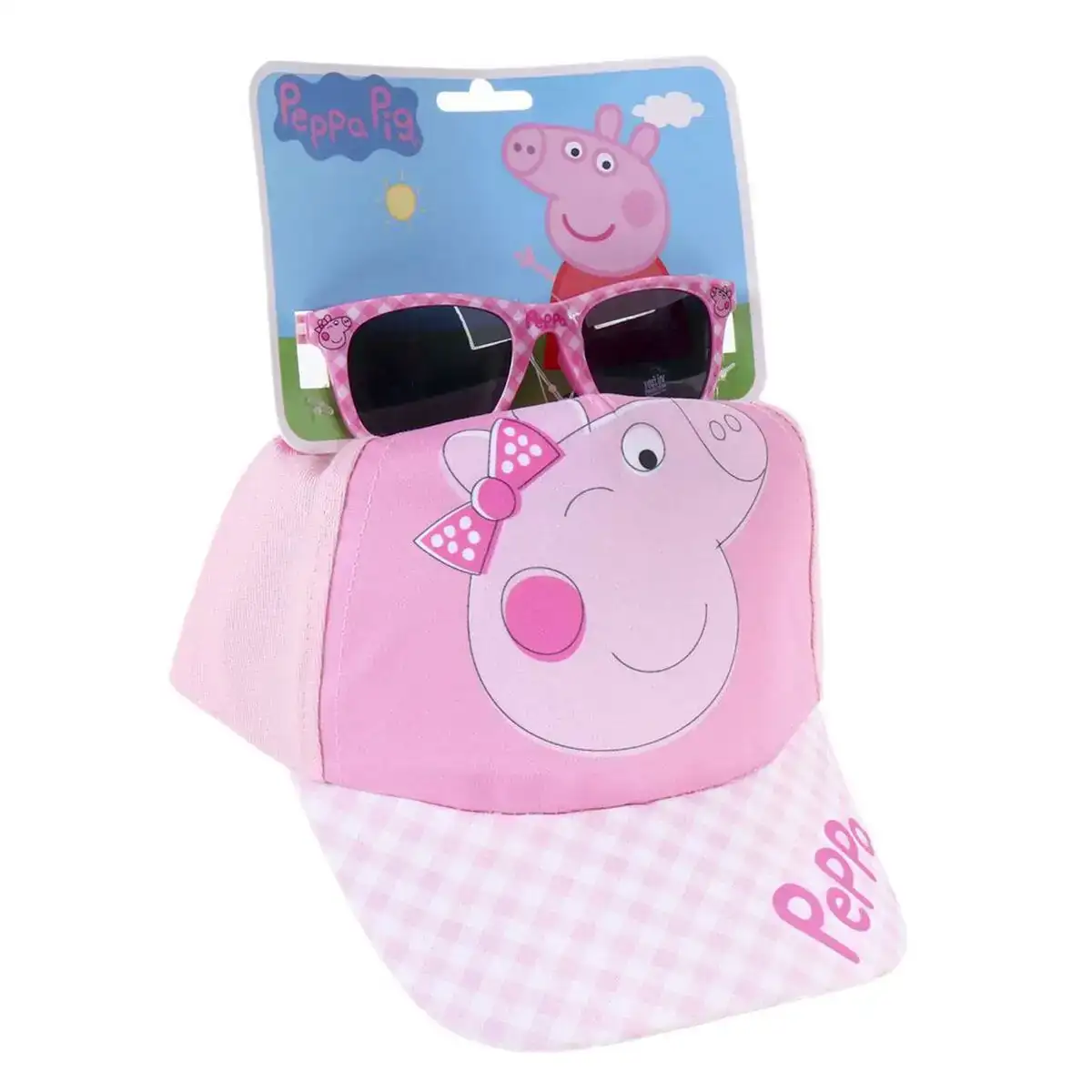 Lot peppa pig lunettes de soleil casquette rose_5754. DIAYTAR COTE D'IVOIRE - Où Chaque Produit est une Histoire à Raconter. Découvrez notre sélection de produits qui vous permettent de créer votre propre récit à travers vos achats.