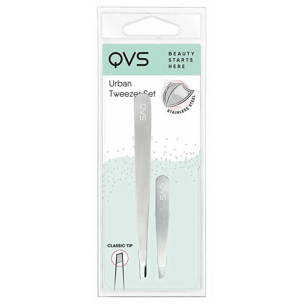Lot qvs urban pince a epiler acier inoxydable argente 2 pcs _3810. DIAYTAR COTE D'IVOIRE - Où le Shopping Devient une Aventure Culturelle. Plongez dans notre univers de produits qui célèbrent l'héritage et l'artisanat du Côte d'Ivoire.