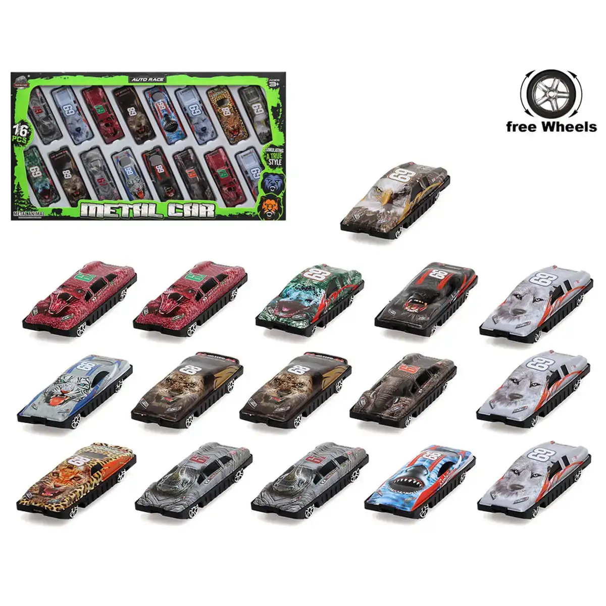 Lot voiture de course 16 pieces_1348. DIAYTAR COTE D'IVOIRE - Là où la Qualité est Non Négociable. Parcourez notre boutique en ligne pour découvrir des produits qui incarnent le raffinement et l'excellence du Côte d'Ivoire.