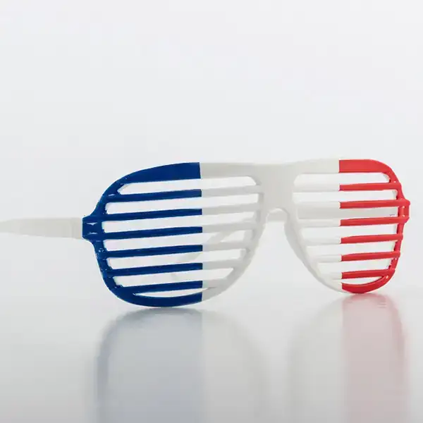 Lunettes persiennes drapeau de la france_9623. Bienvenue chez DIAYTAR COTE D'IVOIRE - Où Chaque Achat Fait une Différence. Découvrez notre gamme de produits qui reflètent l'engagement envers la qualité et le respect de l'environnement.