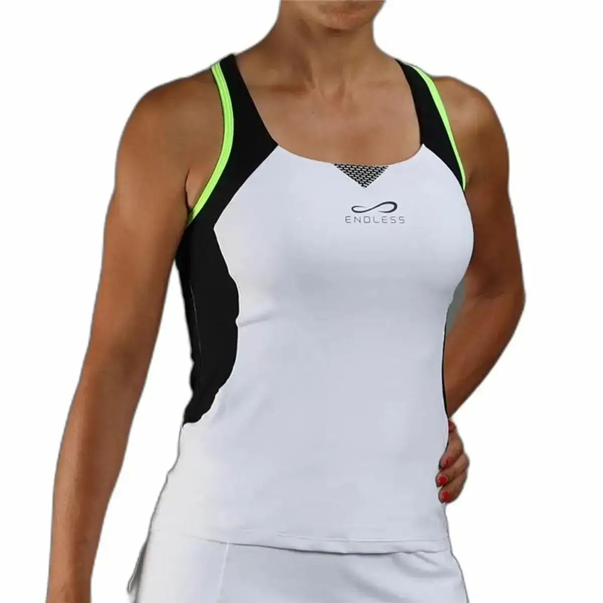 Maillot de corps de sport a manches coupe endless starlett blanc_3656. Entrez dans l'Univers de DIAYTAR COTE D'IVOIRE - Où Choisir est un Plaisir. Explorez notre gamme variée et trouvez des articles qui parlent à votre cœur et à votre style.
