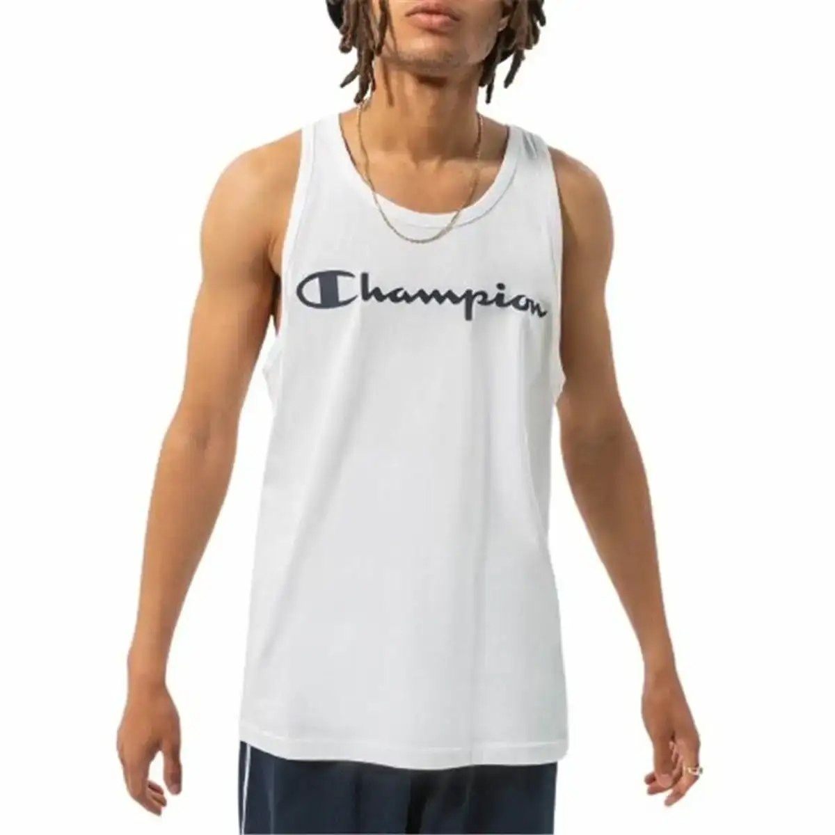 Maillot de corps sans manches pour homme champion tank top blanc_2406. DIAYTAR COTE D'IVOIRE - Votre Passage vers l'Éclat et la Beauté. Explorez notre boutique en ligne et trouvez des produits qui subliment votre apparence et votre espace.