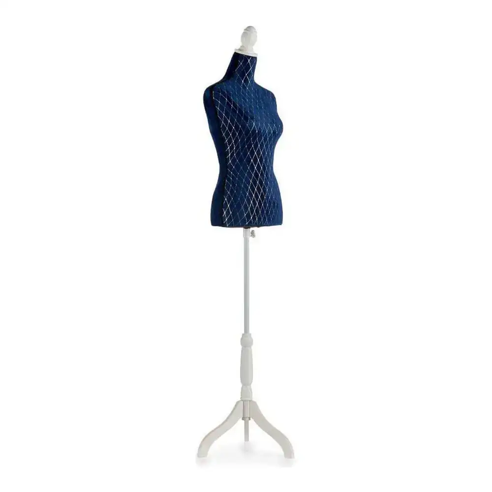 Mannequin bleu losanges velours bois 39 x 165 x 41 cm _9239. Bienvenue chez DIAYTAR COTE D'IVOIRE - Où Chaque Produit a son Âme. Découvrez notre gamme et choisissez des articles qui résonnent avec votre personnalité et vos valeurs.
