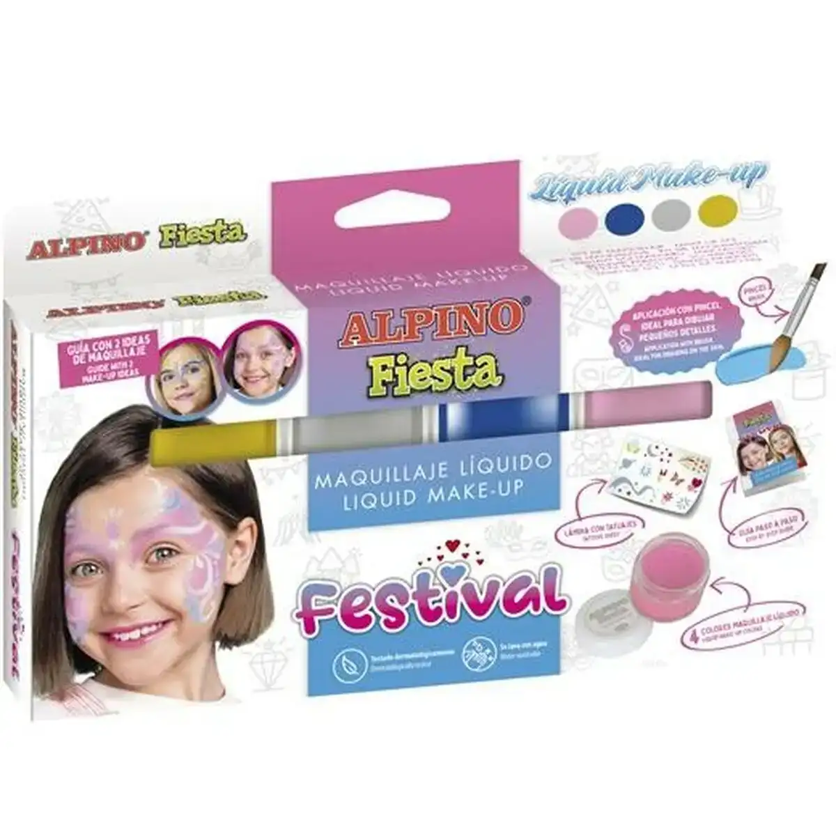 Maquillage pour les enfants alpino festival 4 couleurs_1041. DIAYTAR COTE D'IVOIRE - L'Art de Choisir, l'Art de Vivre. Explorez notre univers de produits soigneusement sélectionnés pour vous offrir une expérience shopping riche et gratifiante.