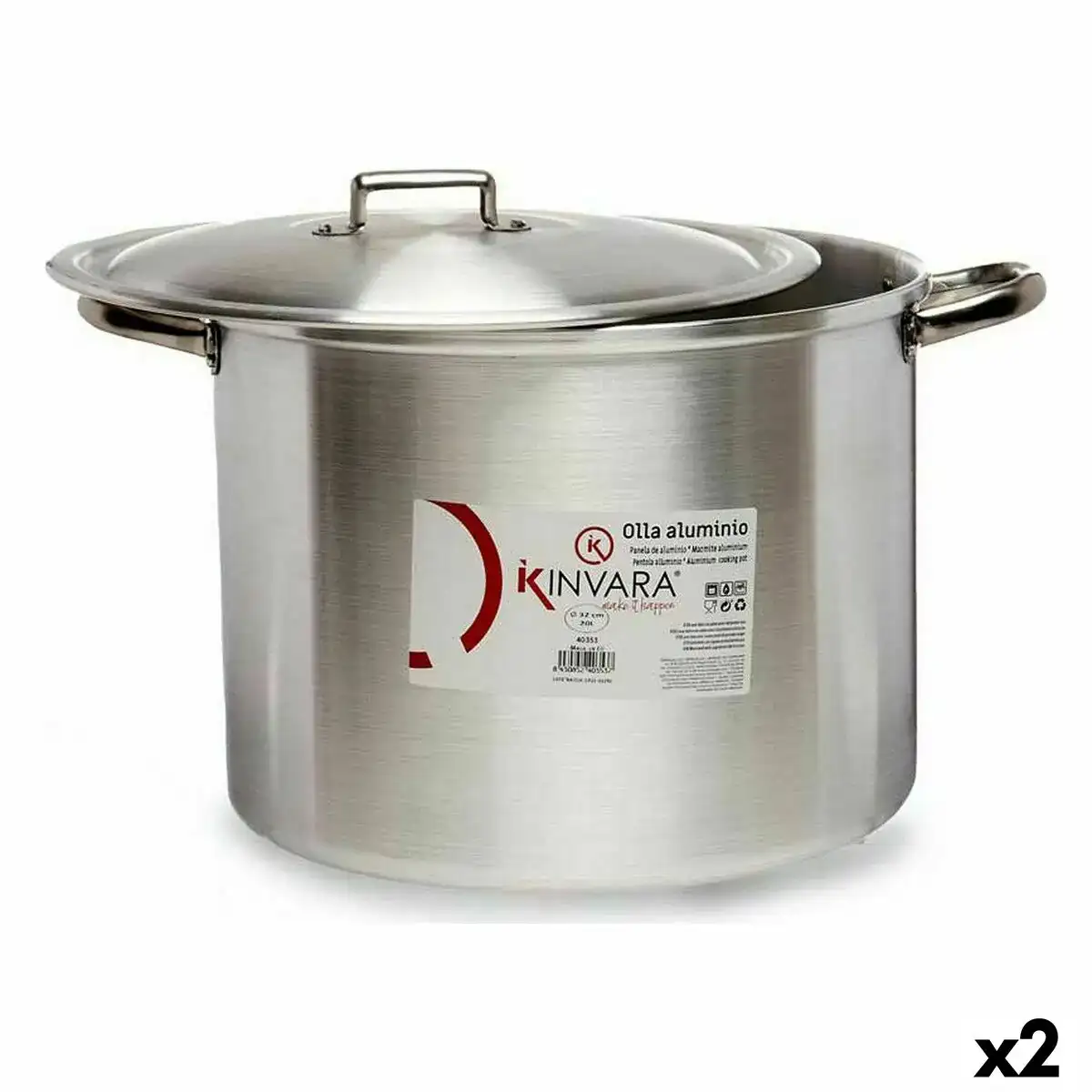 Marmite avec couvercle argente aluminium 44 x 30 x 35 cm 2 unites _1771. Entrez dans le Monde de DIAYTAR COTE D'IVOIRE - Où Chaque Produit Raconte une Histoire Unique. Explorez notre sélection et laissez-vous transporter par des récits à travers les articles que vous choisissez.