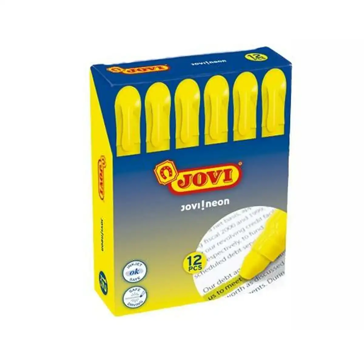Marqueur fluorescent jovi jovi neon jaune 12 unites _2578. DIAYTAR COTE D'IVOIRE - L'Art de Vivre l'Élégance Accessible. Parcourez notre gamme variée et choisissez des produits qui ajoutent une touche de sophistication à votre style.