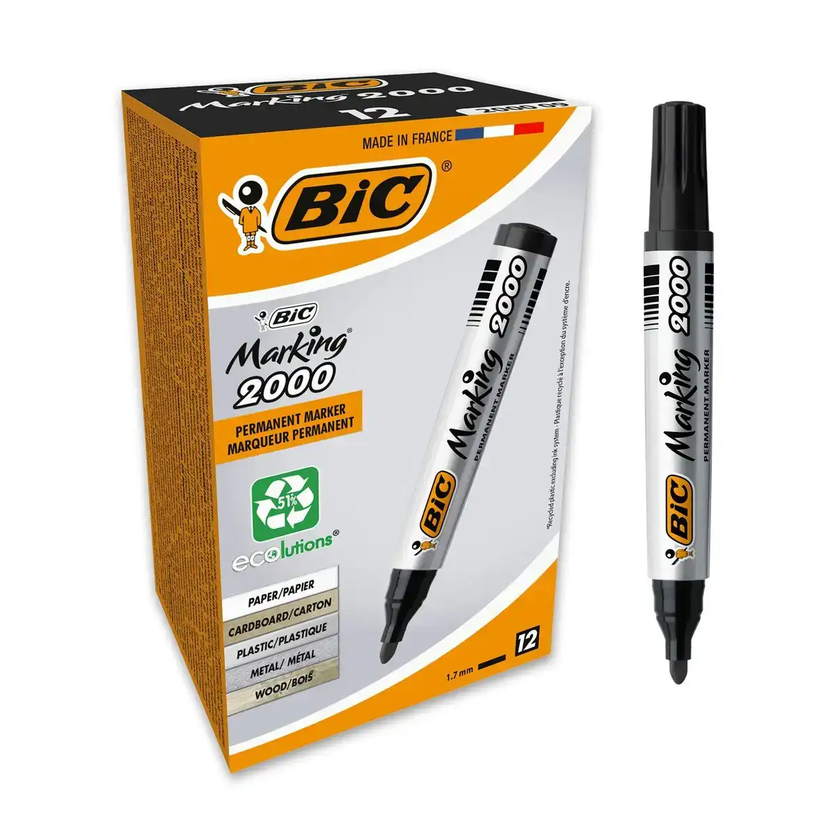 Marqueur permanent bic marking 2000 reconditionne a _8982. DIAYTAR COTE D'IVOIRE - Votre Passage vers la Découverte. Explorez notre boutique en ligne pour trouver des trésors qui vous attendent, du traditionnel à l'avant-garde.
