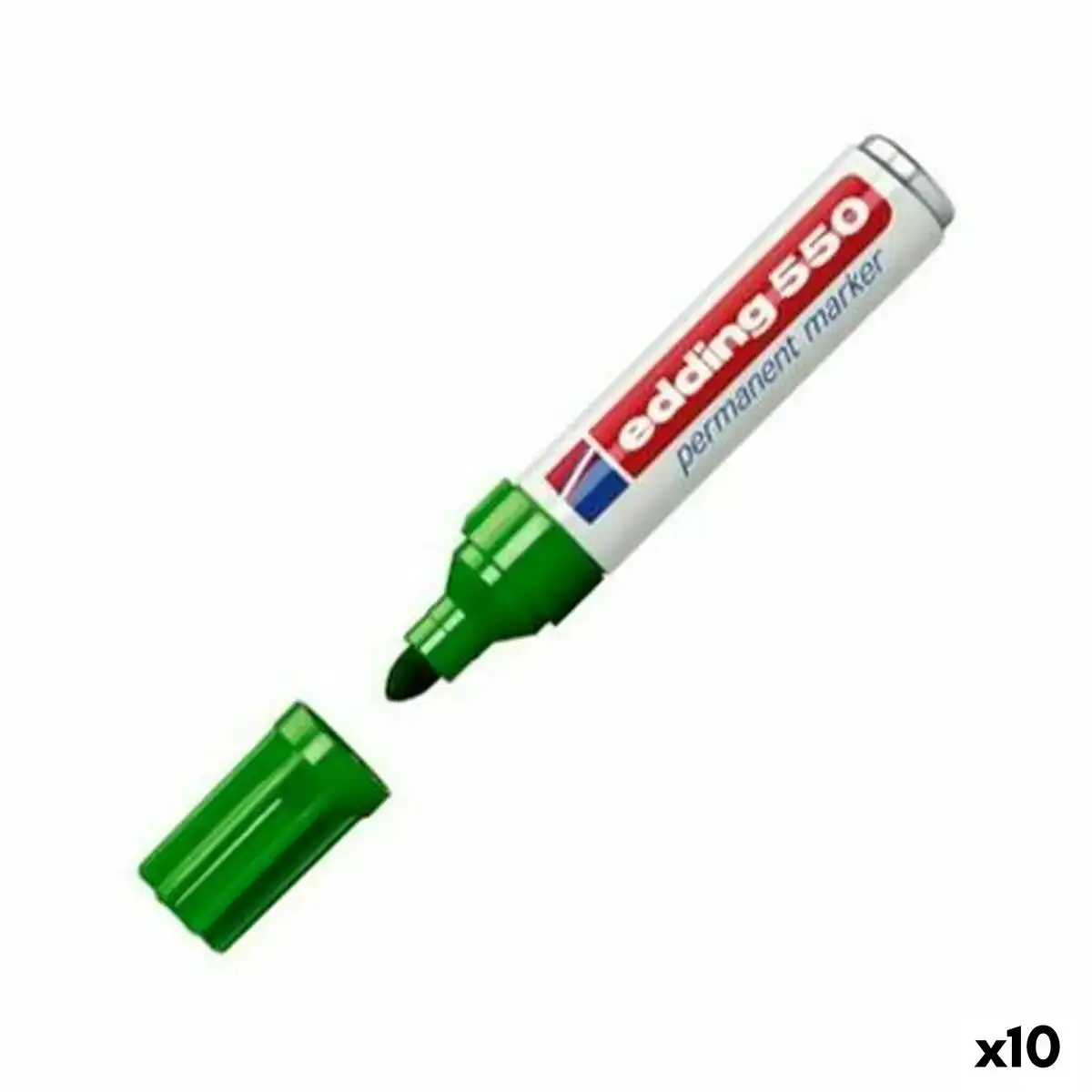 Marqueur permanent edding 550 vert 10 unites _5507. DIAYTAR COTE D'IVOIRE - Là où Choisir est un Acte d'Amour pour le Côte d'Ivoire. Explorez notre gamme et choisissez des produits qui célèbrent la culture et l'artisanat du pays.