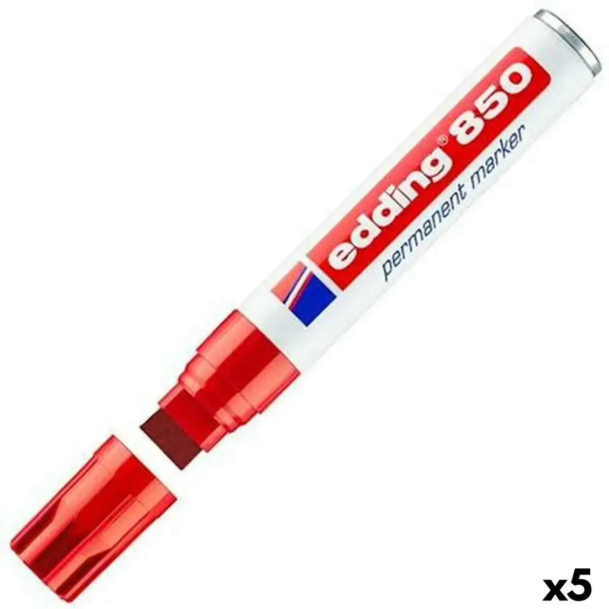 Marqueur permanent edding 850 rouge 5 unites _8929. Bienvenue sur DIAYTAR COTE D'IVOIRE - Où Chaque Article a son Histoire. Découvrez notre sélection méticuleuse de produits qui racontent l'authenticité et la beauté du Côte d'Ivoire.