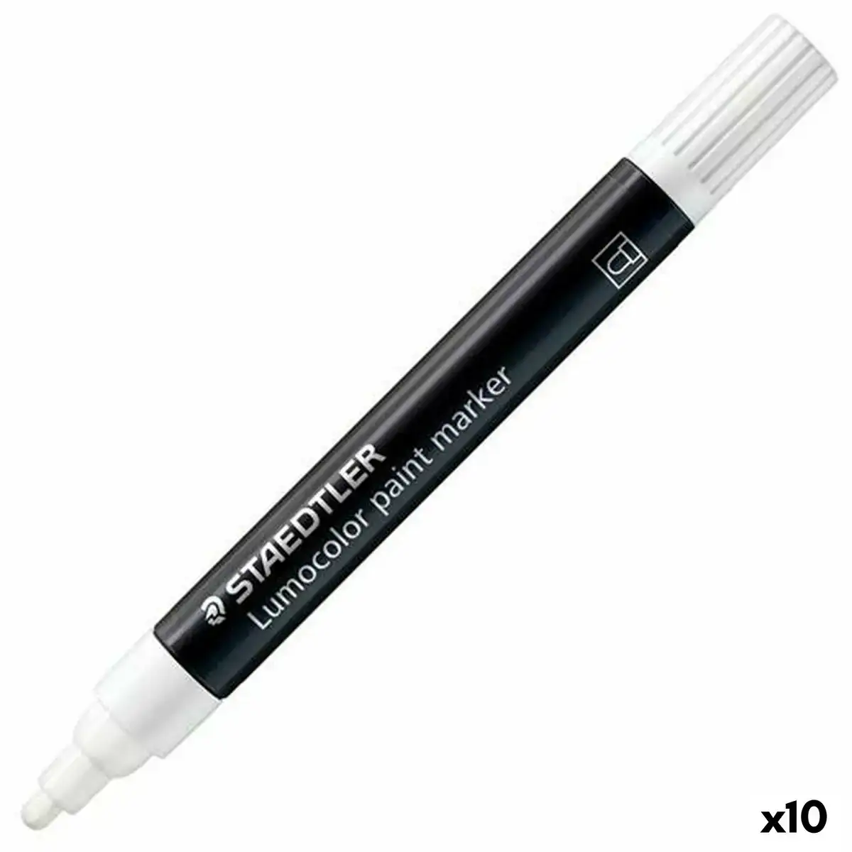 Marqueur permanent staedtler lumocolor blanc 2 4 mm 10 unites _3494. DIAYTAR COTE D'IVOIRE - Où Choisir est un Voyage Cultuel. Explorez notre boutique en ligne et découvrez des produits qui célèbrent la richesse et la diversité culturelle du Côte d'Ivoire.