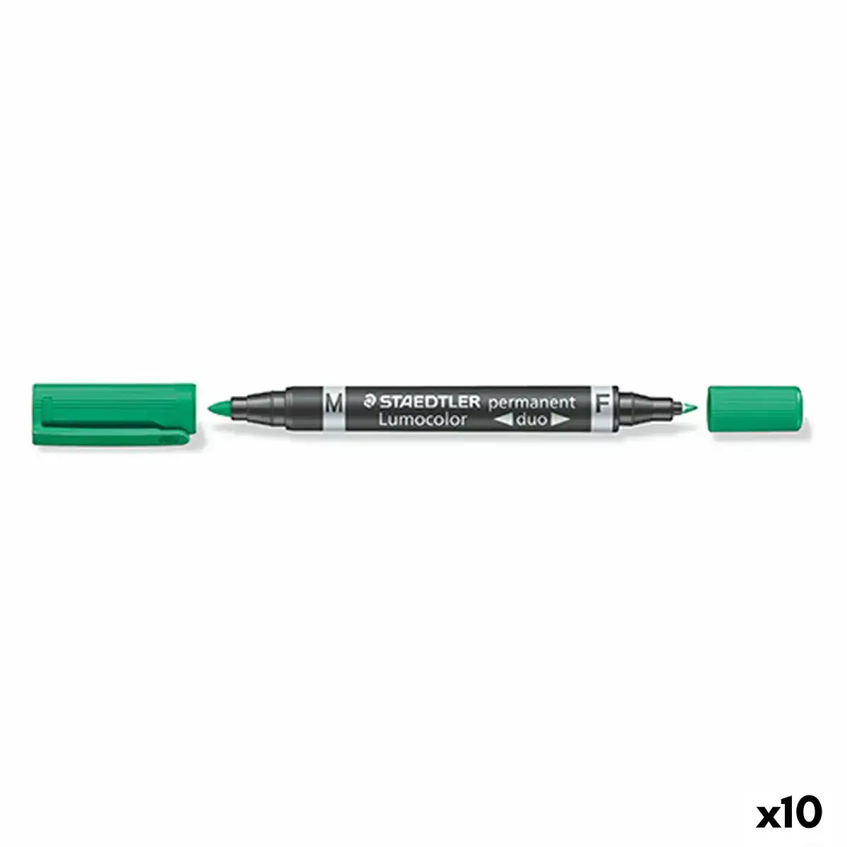 Marqueur permanent staedtler lumocolor duo vert 10 unites _2873. DIAYTAR COTE D'IVOIRE - L'Art de Vivre en Couleurs. Découvrez notre boutique en ligne et trouvez des produits qui ajoutent une palette vibrante à votre quotidien.